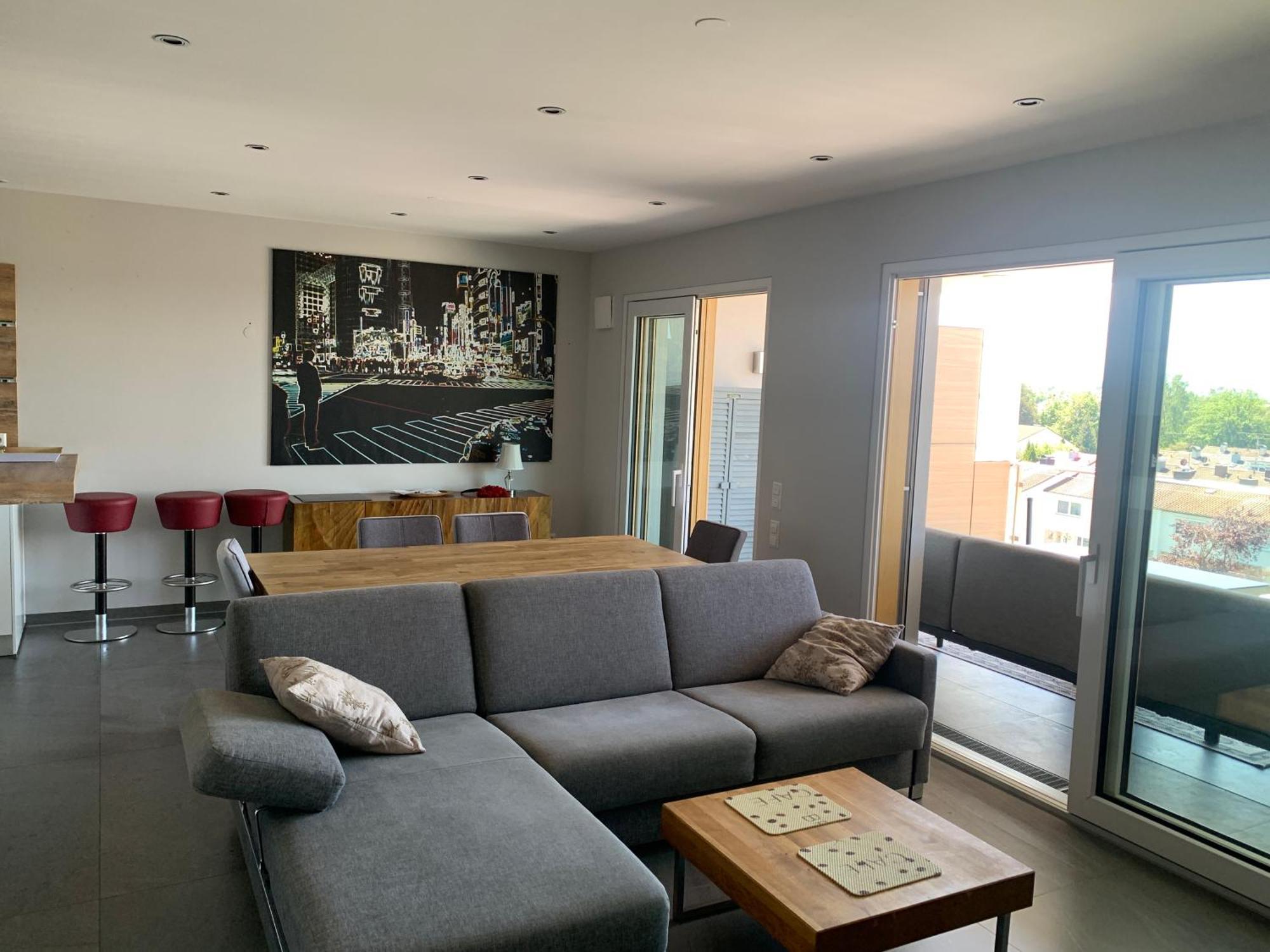Penthouse Apartment Mit Alpenblick Friedrichshafen Dış mekan fotoğraf